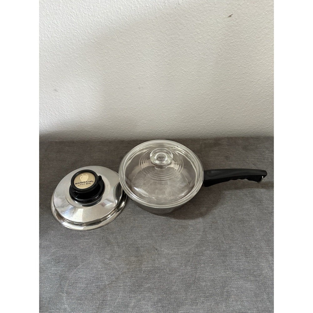 Vintage Kitchen Craft Skillets West Bend‎ Matching Steam Vent Lid And Glass Lid